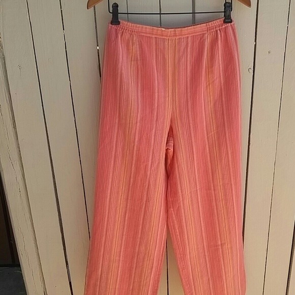 NWT Coldwater Creek Coral Linen Pants - Picture 1 of 4